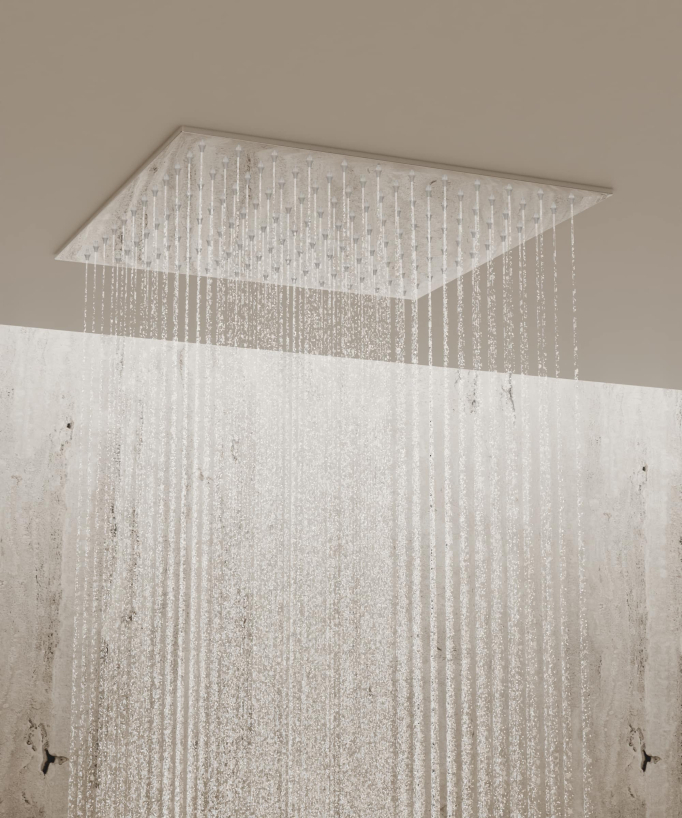 Decken-Einbau-Regenbrauseset Chrom - Sirius