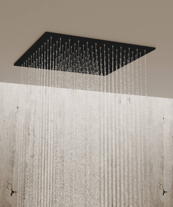 Deckenintegriertes Regenduschsystem Schwarz – Sirius