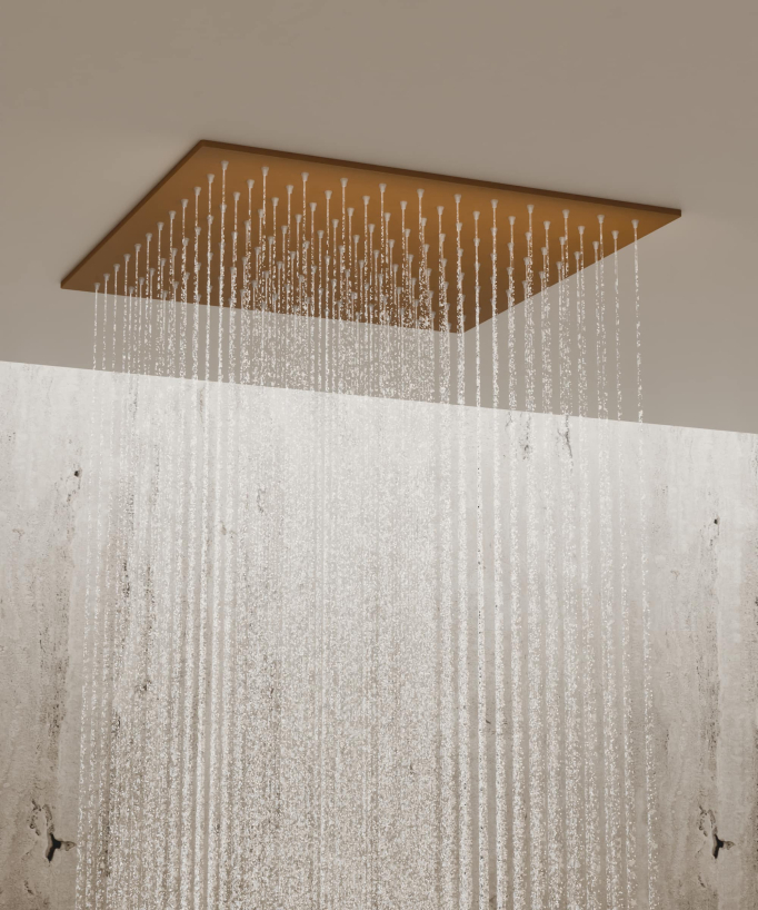 Decken-Einbau Regenduschesystem Roségold gebürstet - Sirius
