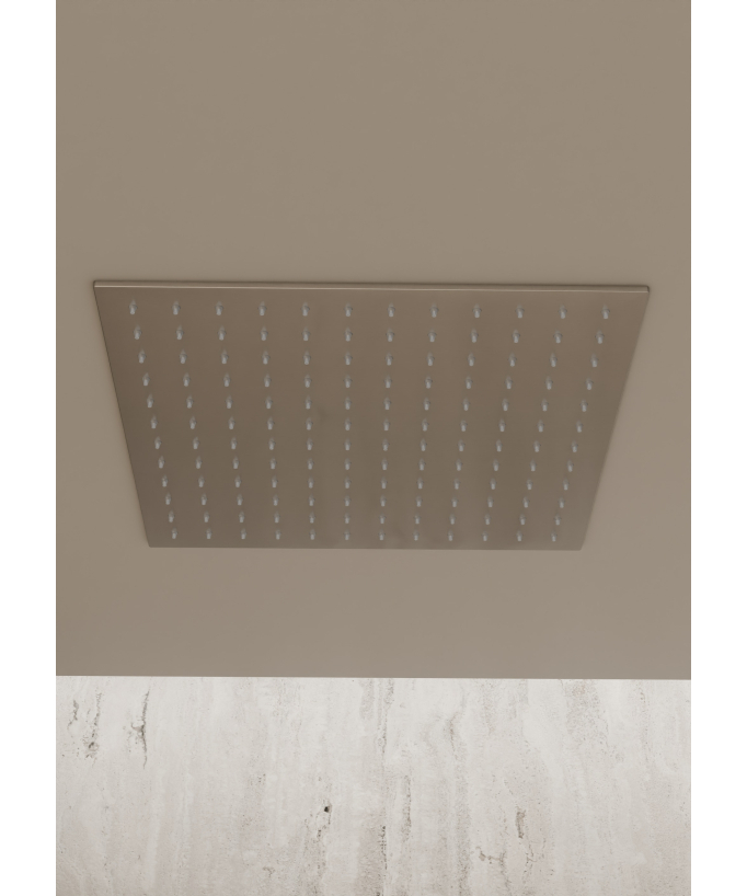 Deckenintegriertes Regendusche-System Nickel gebürstet - Sirius