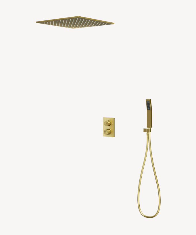 Deckenintegriertes Duschsystem Thermostat Gold - Sirius