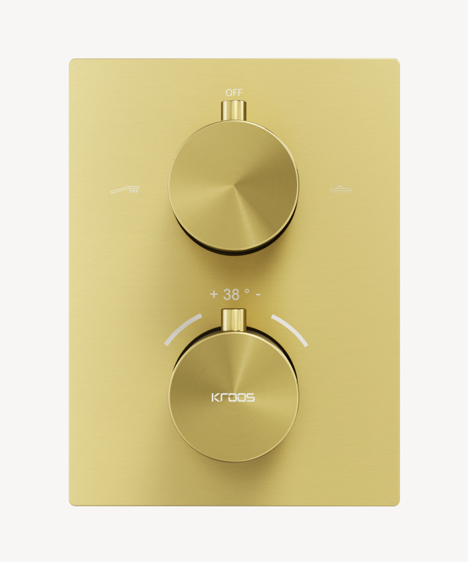 Deckenintegriertes Duschsystem Thermostat Gold - Sirius