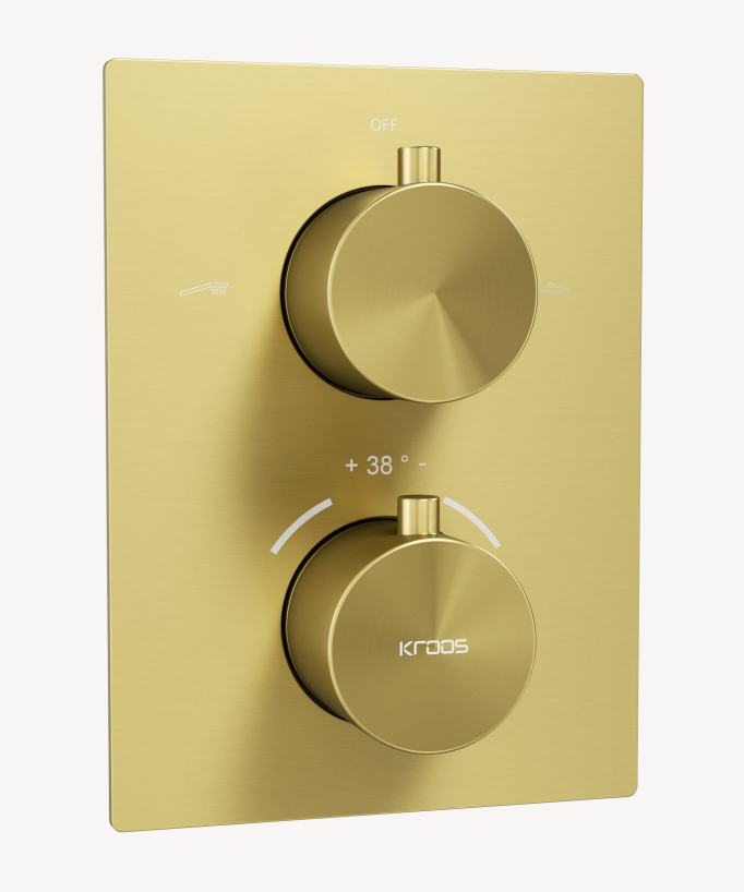 Deckenintegriertes Duschsystem Thermostat Gold - Sirius