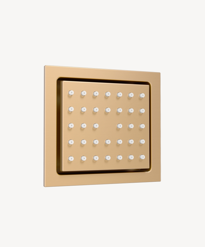 Deckenintegriertes thermostatisches Duschsystem 500 mm, 3 Körperdüsen, Roségold - Sirius