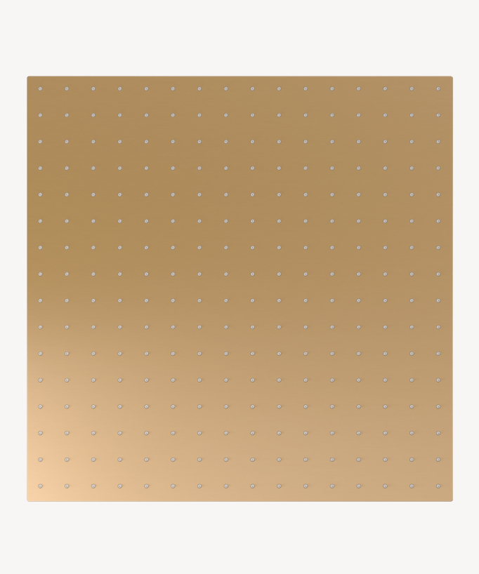 Deckenintegriertes thermostatisches Duschsystem 500 mm, 3 Körperdüsen, Roségold - Sirius