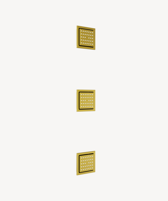 Thermostatisches Decken-Duschsystem Unterputz 500 mm, 3 Körperdüsen Gold – Sirius