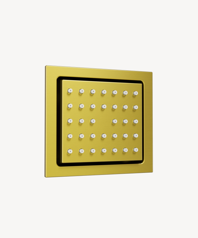 Thermostatisches Decken-Duschsystem Unterputz 500 mm, 3 Körperdüsen Gold – Sirius