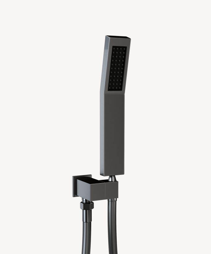 Unterputz-Thermostat-Duschsystem Decke 500 mm, 3 Körperdüsen Gunmetal – Sirius