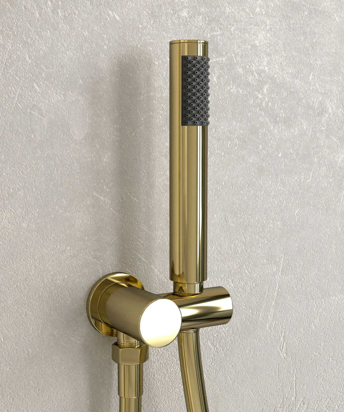 Unterputz-Duschsystem Thermostat Regenfunktion Kalkschutz Gold - Corbeau