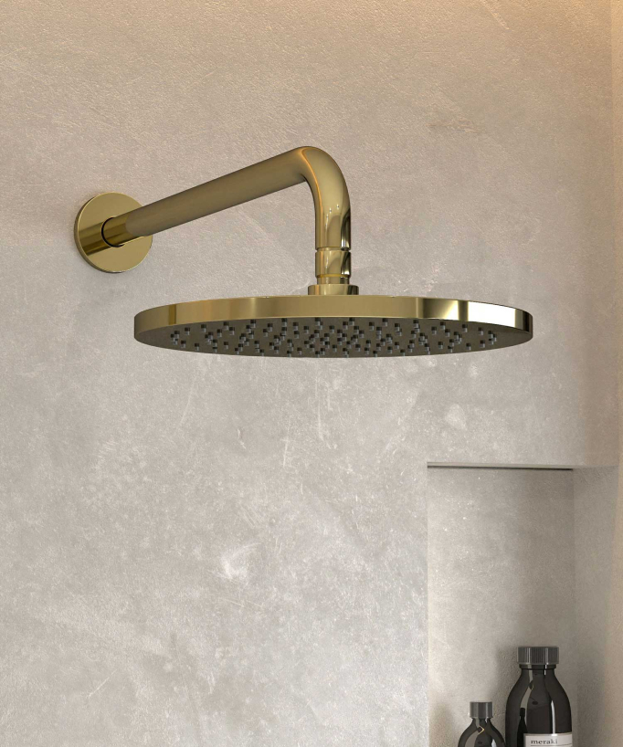 Unterputz-Duschsystem Thermostat Regenfunktion Kalkschutz Gold - Corbeau