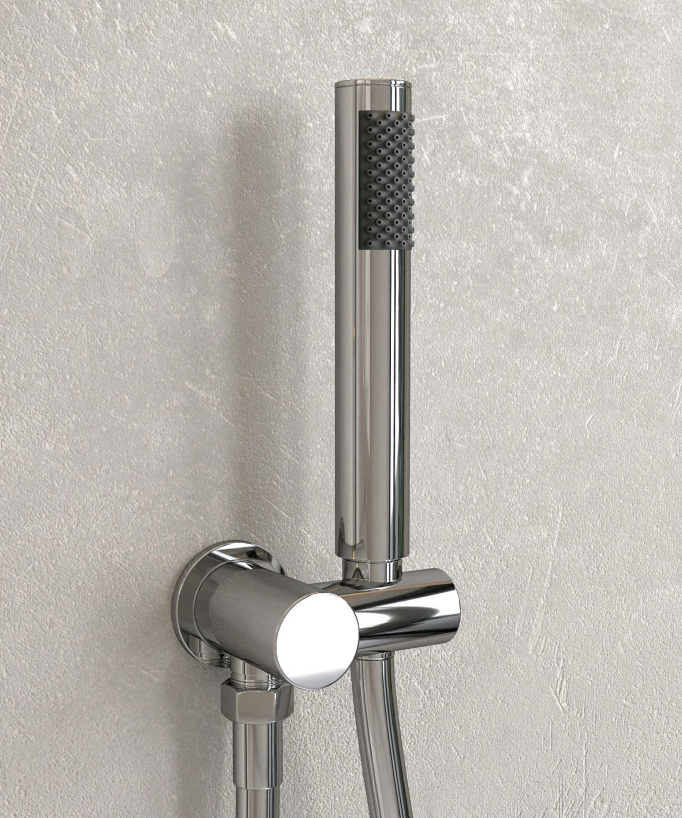Thermostatische Unterputz-Duschsäule Corbeau mit Regenbrause antikalk Chrom
