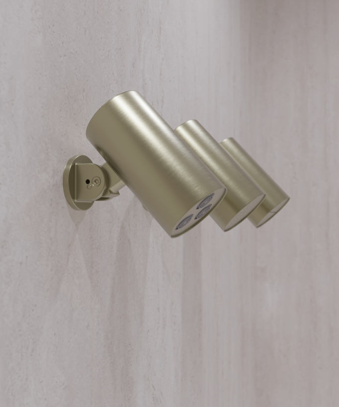Thermostat-Duschset Multispray mit verstellbaren Köpfen Gebürstetes Gold - Corbeau