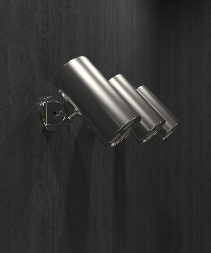 Thermostat-Duschset Multi-Spray mit schwenkbaren Köpfen, gebürstetes Nickel – Corbeau