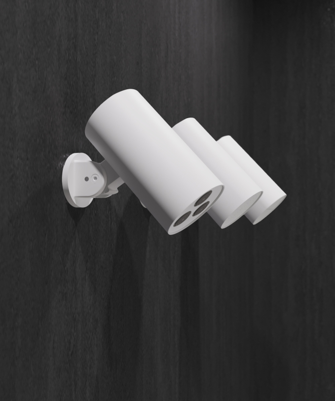 Thermostat-Duschsystem Multi-Spray mit verstellbaren Spots Weiß - Corbeau