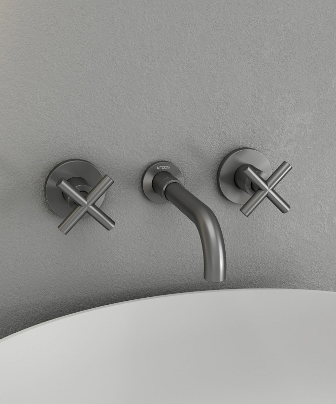 Wand-Waschtischarmatur Gunmetal - Corbeau