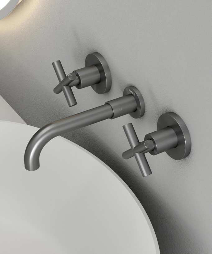 Wand-Waschtischarmatur Gunmetal - Corbeau
