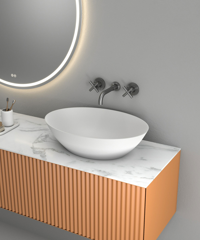 Wand-Waschtischarmatur Gunmetal - Corbeau
