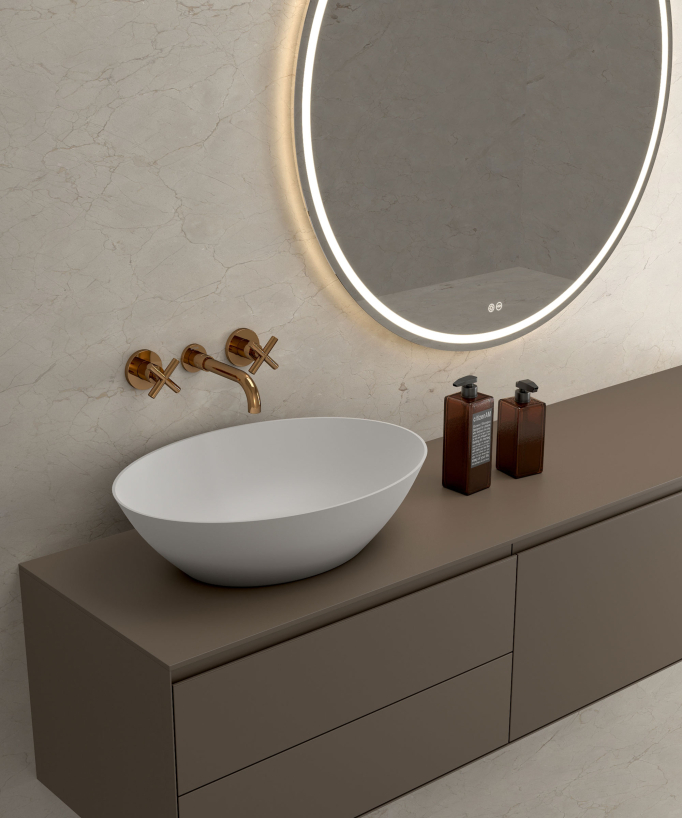Wand-Waschtischarmatur Roségold - Corbeau
