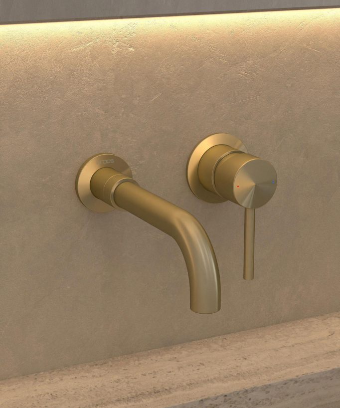 Wand-Waschtischarmatur Gebürstetes Gold - Corbeau