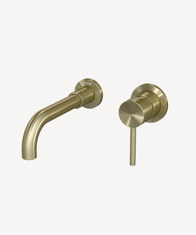 Wand-Waschtischarmatur Gebürstetes Gold - Corbeau