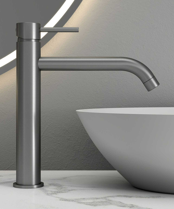 Waschtischarmatur mit langem Auslauf Gunmetal - Corbeau