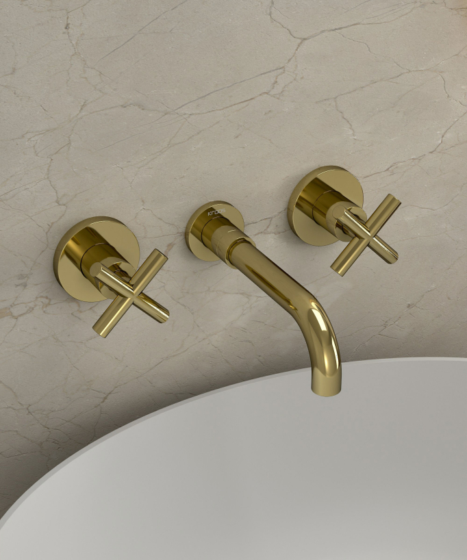 Wand-Waschtischarmatur Gold - Corbeau
