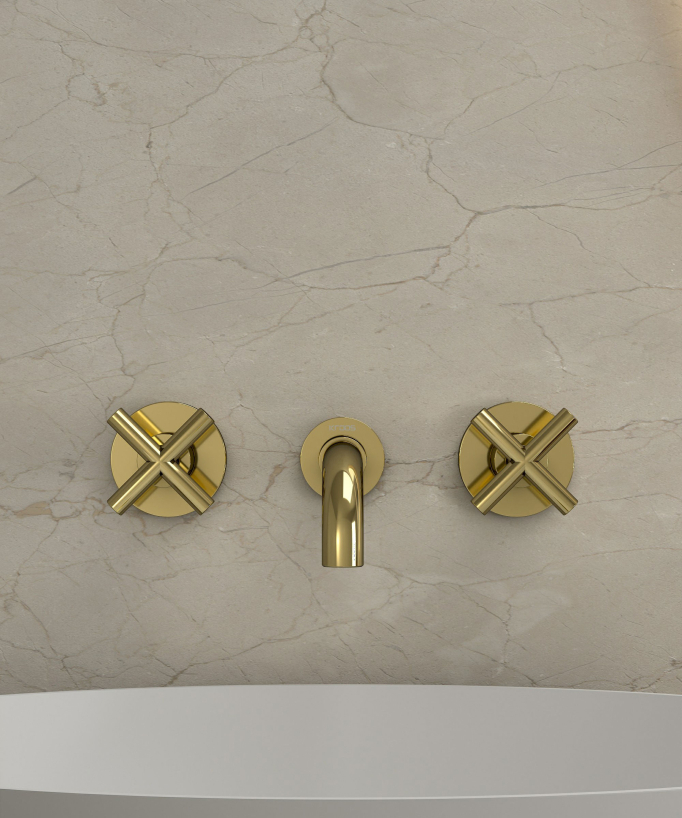 Wand-Waschtischarmatur Gold - Corbeau