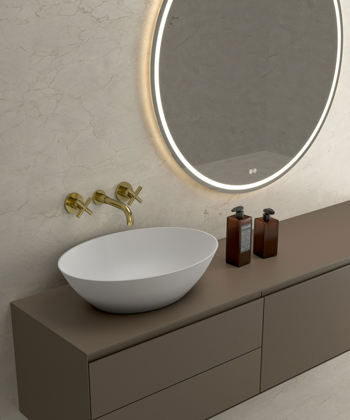 Wand-Waschtischarmatur Gold - Corbeau
