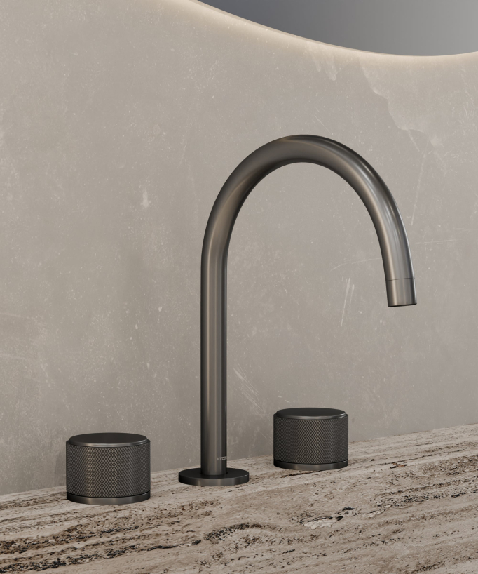 Waschtisch-Armatur Aufsatzmontage Gun Metal - Leros