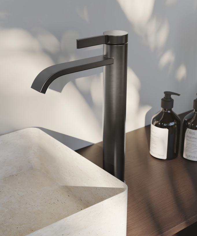 Waschtischarmatur Gunmetal – Fiumina