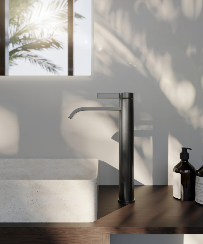 Waschtischarmatur Gunmetal – Fiumina