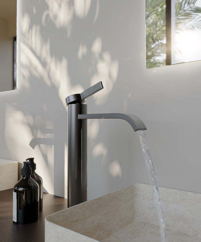 Waschtischarmatur Gunmetal – Fiumina