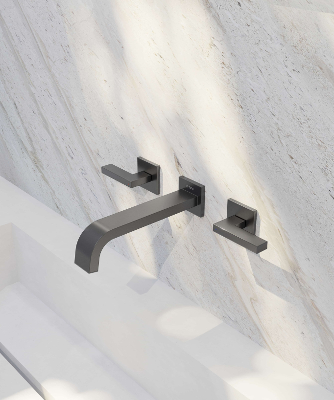 Wand-Waschtischarmatur Gun Metal - Fiumina