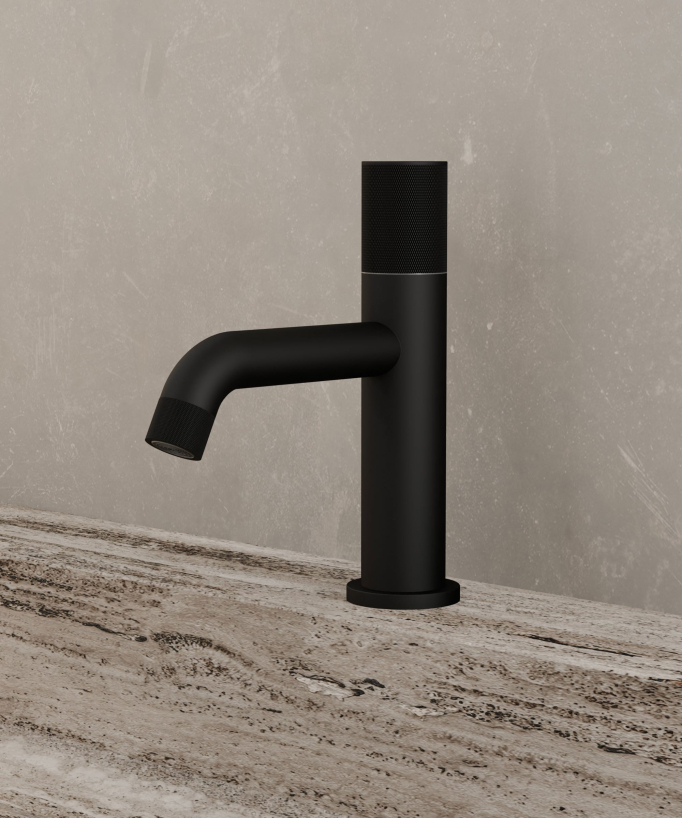 Design Waschtischarmatur Schwarz - Leros