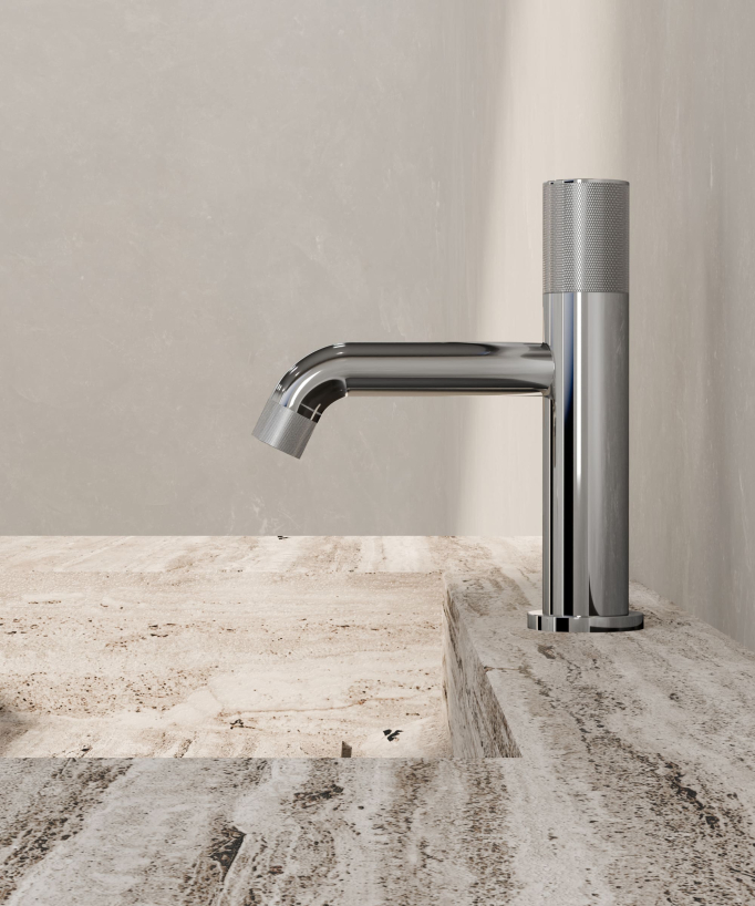 Design Waschtischarmatur Chrom - Leros