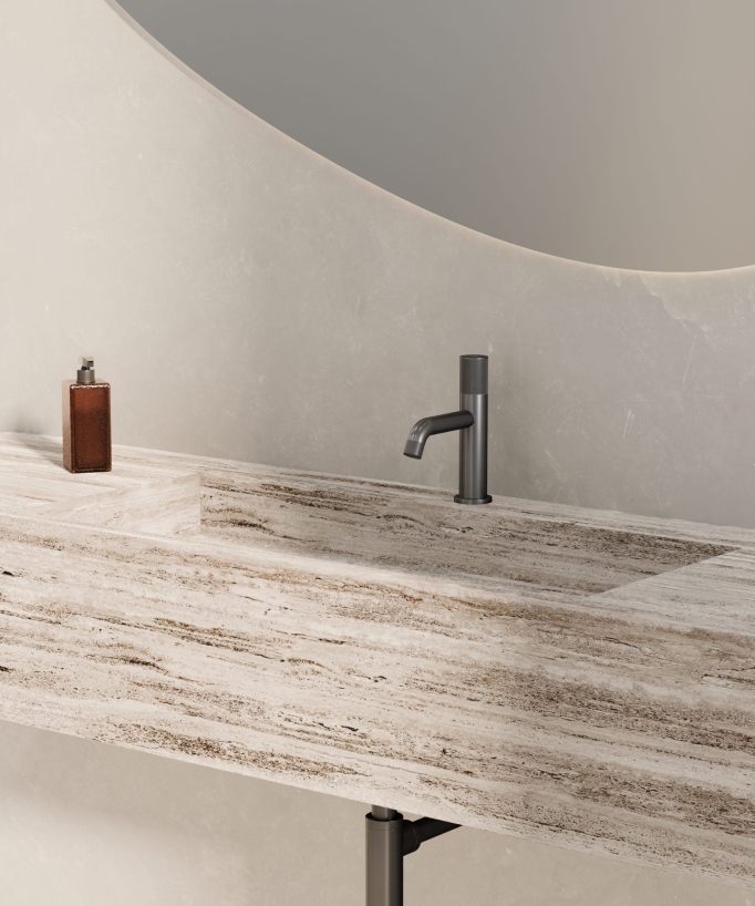 Design Waschtischarmatur Gun Metal - Leros