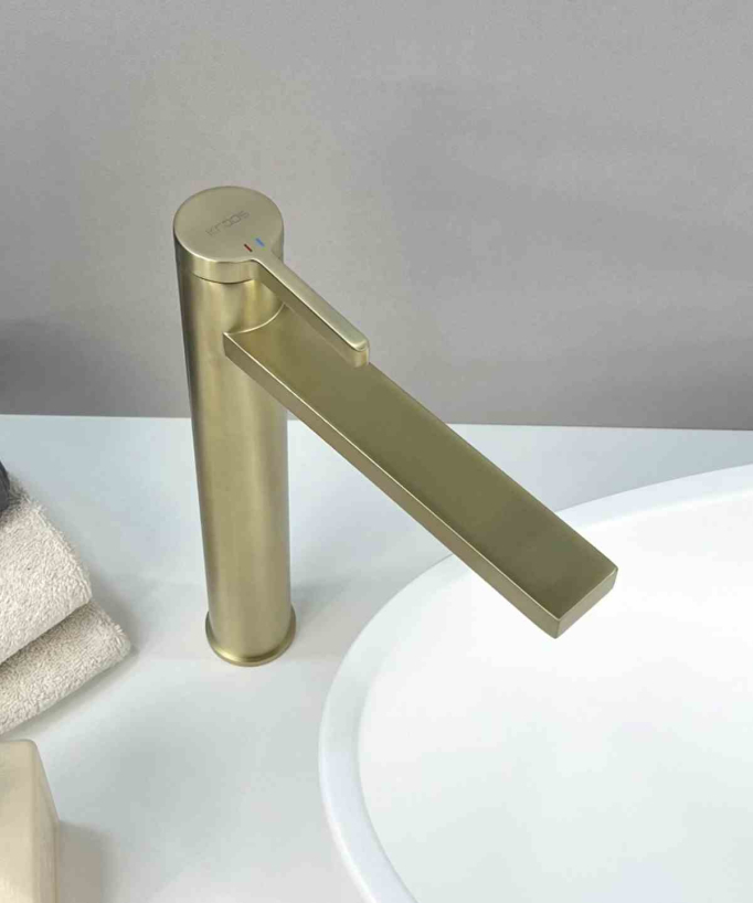 Waschtischarmatur gebürstetes Gold - Mintaka
