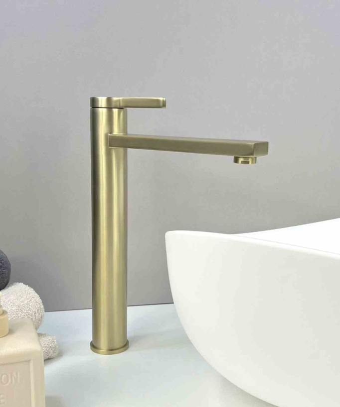 Waschtischarmatur gebürstetes Gold - Mintaka