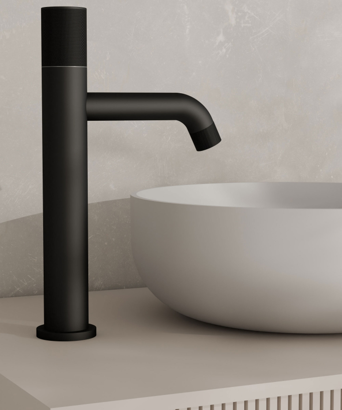 Design Waschtischarmatur Schwarz - Leros
