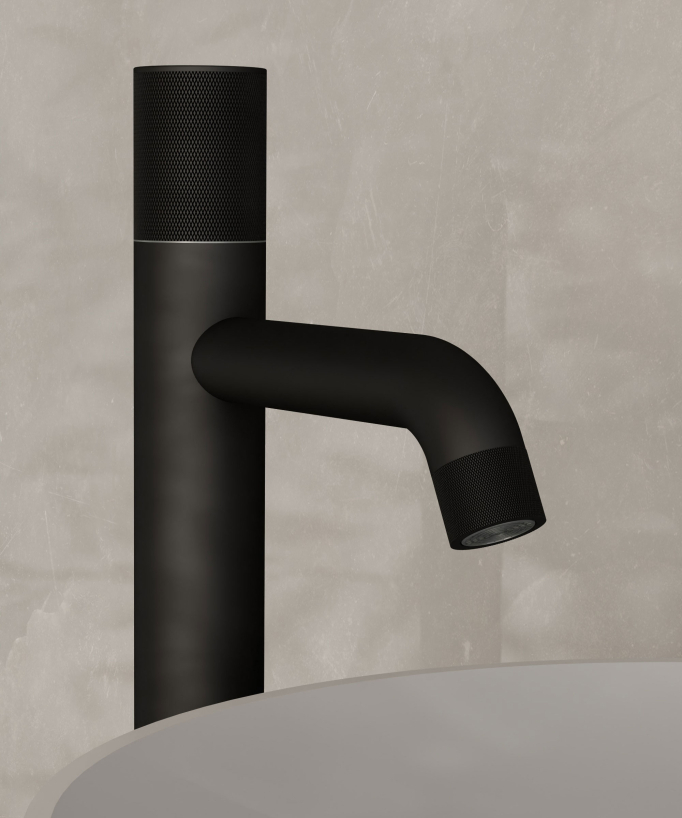 Design Waschtischarmatur Schwarz - Leros