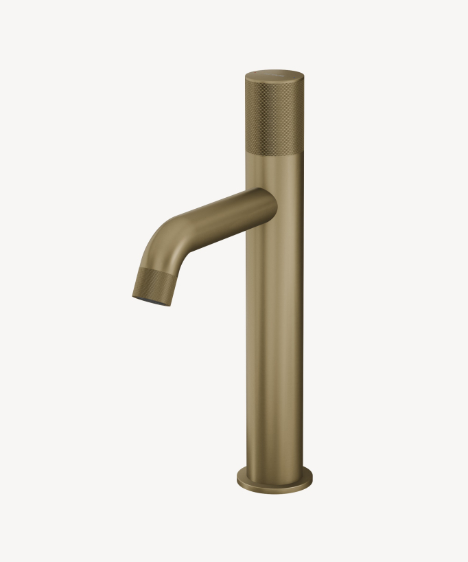 Design Waschtischarmatur, gebürstetes Gold – Leros