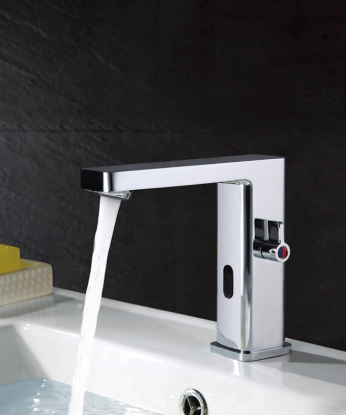 Automatischer Waschtischarmatur mit Infrarotsensor, Messing, Chrom - Pula