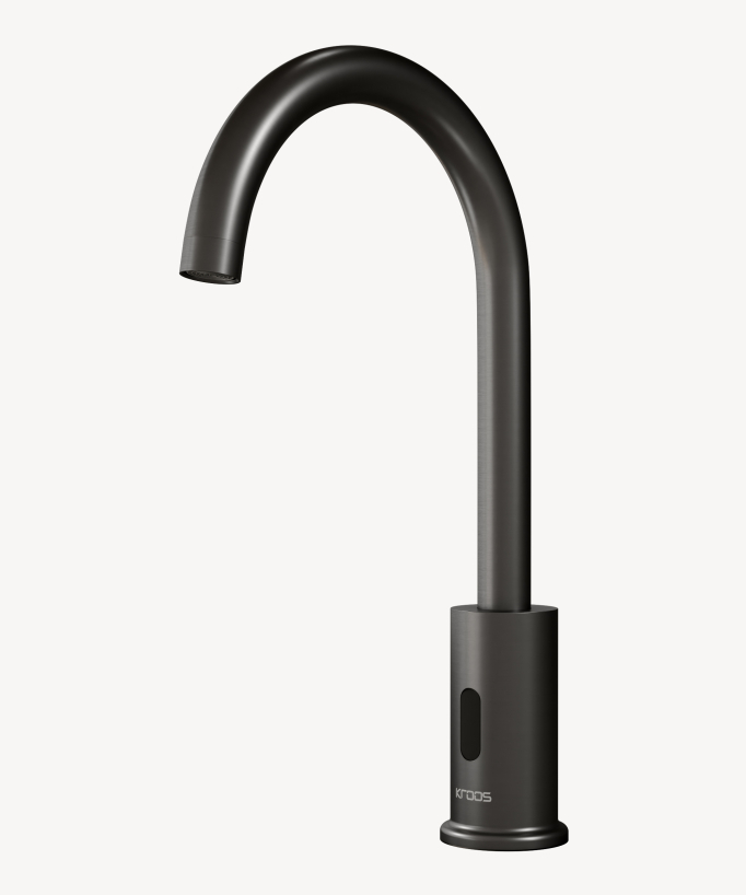 Automatischer Waschtischarmatur Hoch, Kaltwasser Gunmetal – Corbeau