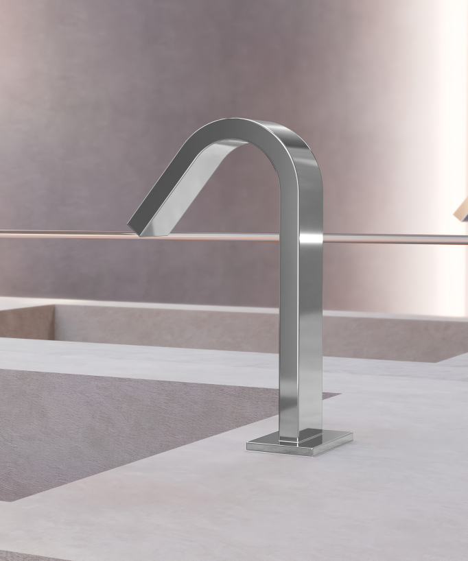 Sensor-Waschtischarmatur, Kaltwasser, chrom – Fiumina