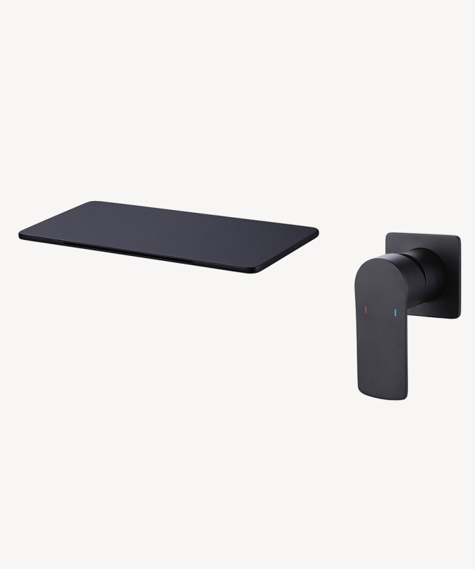 Design-Wand-Waschtischarmatur mit Kaskadenauslauf
