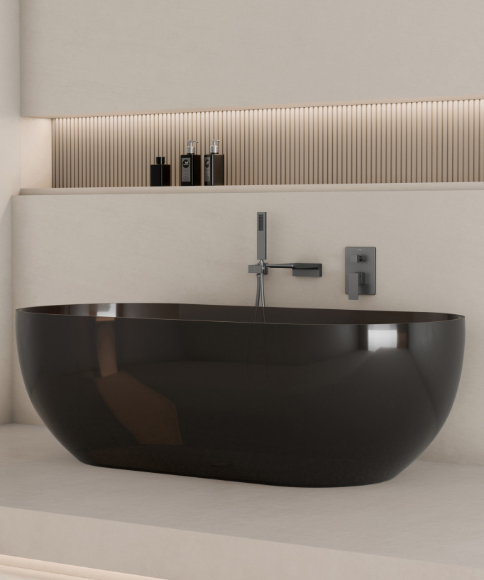 Unterputz-Badewannenarmatur Gun Metal - Thilia