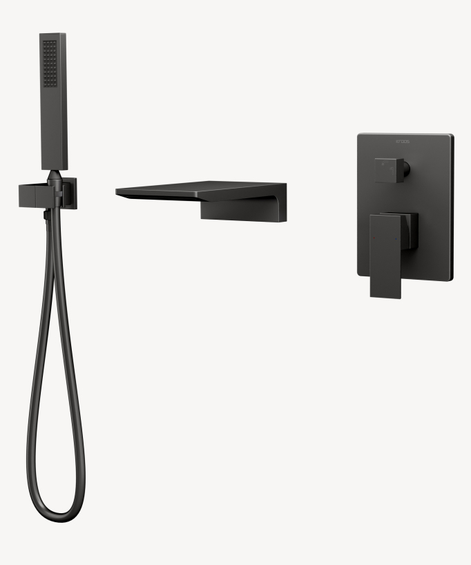 Unterputz-Badewannenarmatur Gun Metal - Thilia