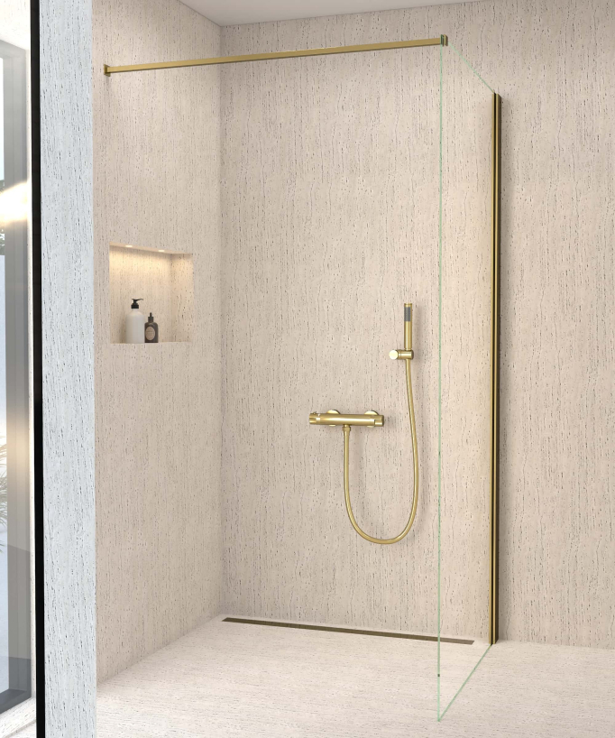 Thermostat-Duscharmatur Wandmontage Gold - Corbeau