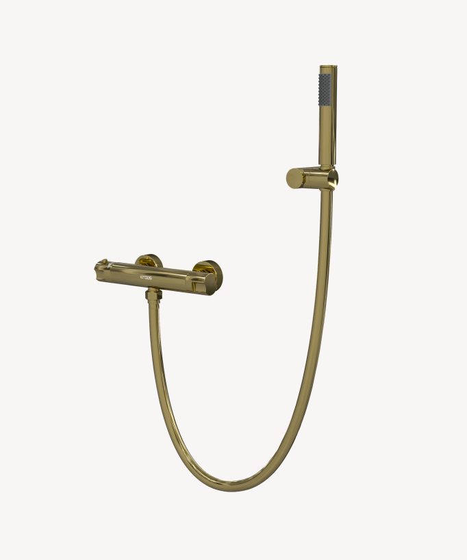 Thermostat-Duscharmatur Wandmontage Gold - Corbeau