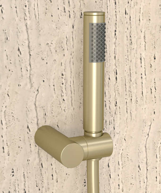 Wand-Thermostat-Duscharmatur gebürstetes Gold - Corbeau
